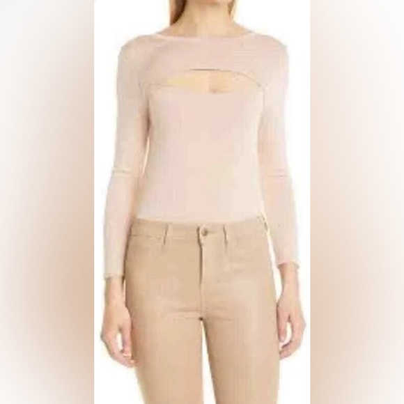 L’Agence Jocelyn Cutout Sweater in Petal Pink size Medium - Picture 1 of 7